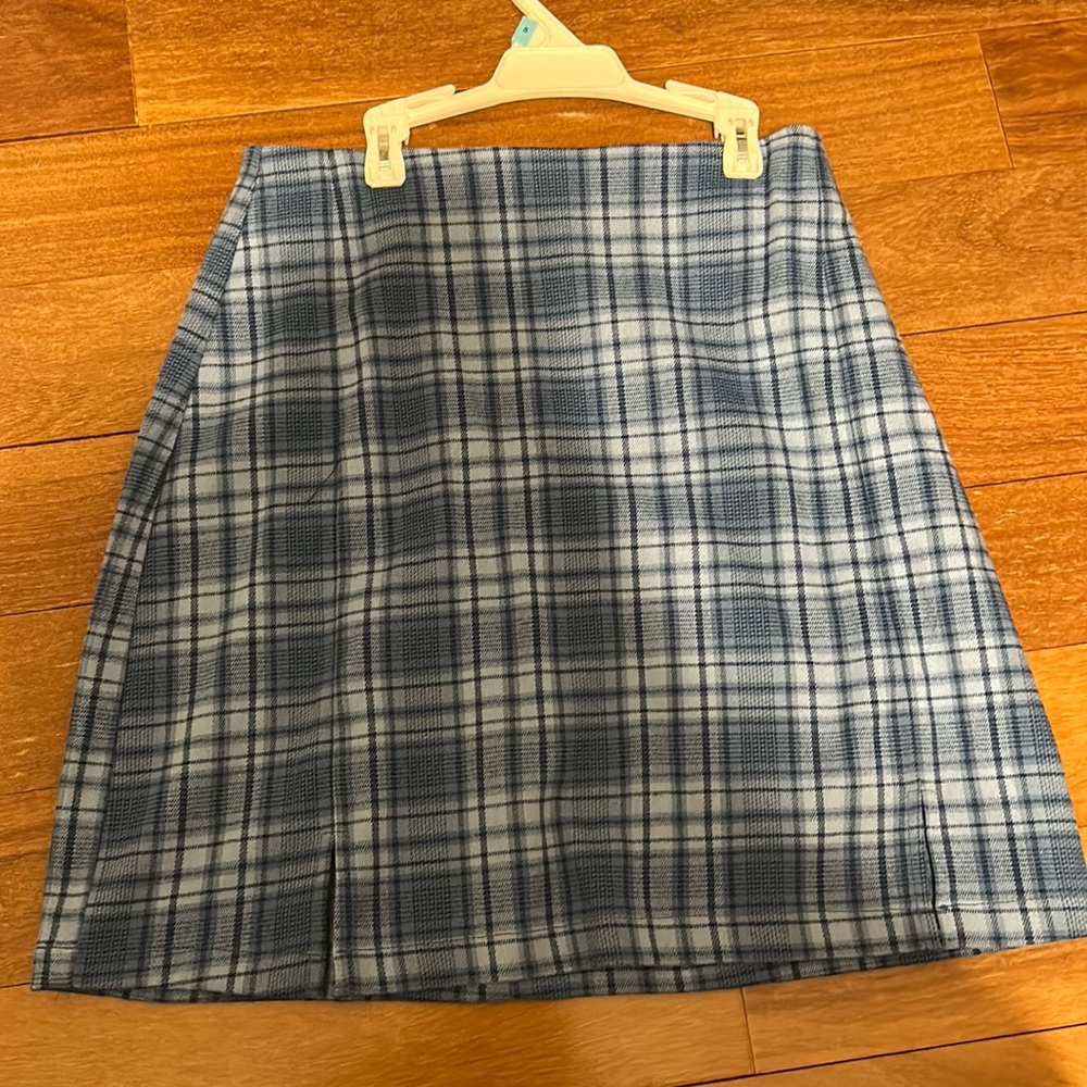 John Galt/ Brandy Melville blue gingham skirt